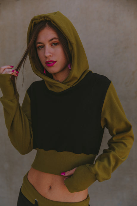 Green & black Mogul Hoodie (small)