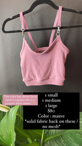 Small mauve lux tank and small bloom lounge pants